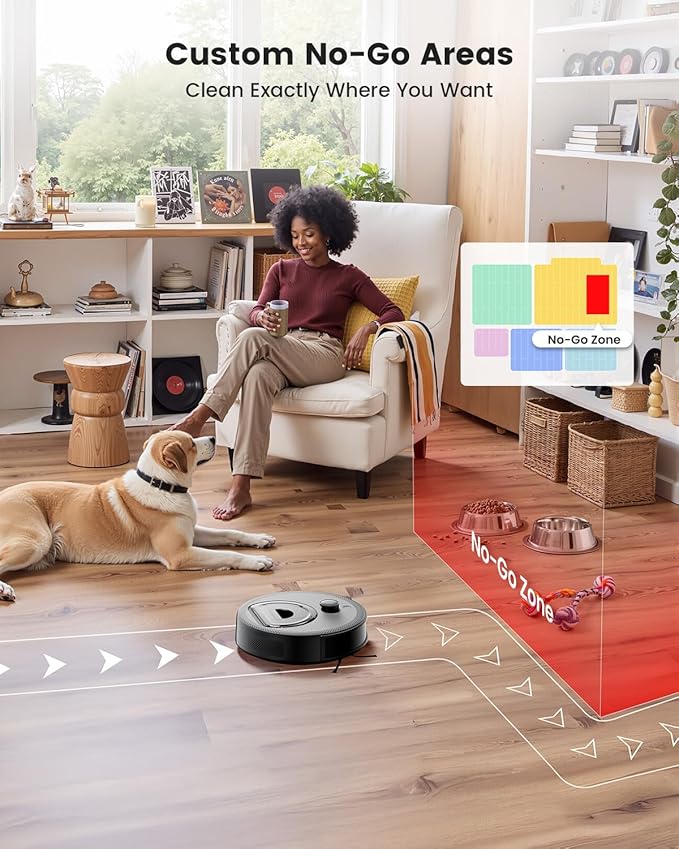Lefant Robot Vacuum and Mop Upgraded LiDAR Navigation 450ml Visible Dustbin Strong Suction Multi-Floor Mapping Self-Charge WiFi/Alexa/APP Multi-Surface Cleaning M330 Pro Grey