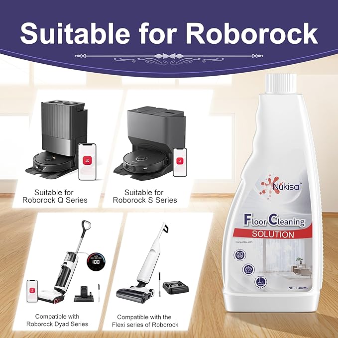 Sweet Orange Scent Floor Cleaning Solution Compatible With Roborock Robot Vacuum And Mop Cleaner Deep Cleans For Multiple Hard Floors Suitable With All Robot Vacuums With Mopping (2 Bottle)