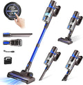 Cordless Vacuum Cleaner 550W 45KPA 50Min Vacuum Cleaners for Home Self-Standing Stick Vacuum with Touch Screen 3 Power Modes Rechargeable Battery Handheld Vacuum for Pet Hair/Carpet/Floor