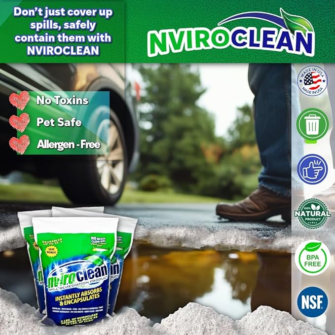 2 LB (Pack of 3) - Absorbs up to 96 LBS! Super Absorbent &amp Encapsulant for Home Cleanup Kit - Quick Fix for Kitchen Spills Pet Messes &amp Household Accidents