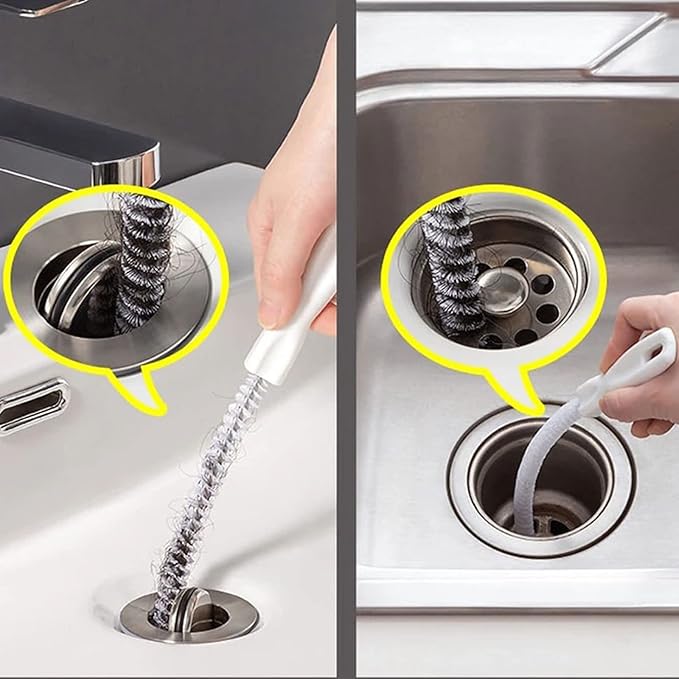Pipe Dredging Brush Bathroom Hair Sewer Sink Cleaning Brush Drain Cleaner Flexible Cleaner Clog Plug Hole Remover Tool