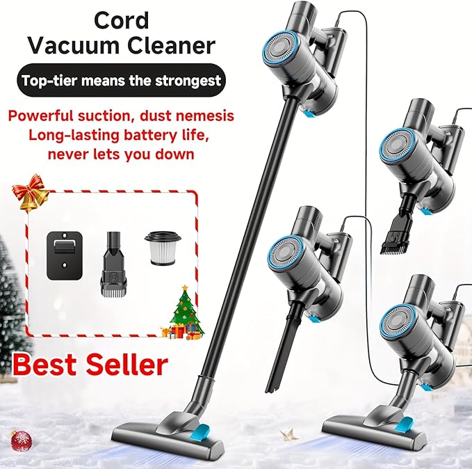 Cordless Vacuum Cleaner MAX 70Kpa Powerful Stick Vacuum with 45min Runtime Anti-Tangle Vacuum Cleaners for Home 50.72oz Dust Cup (3)