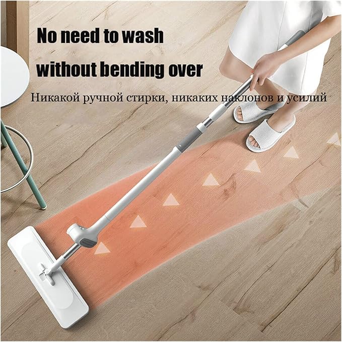 Steam Mop 360 Rotating Hand-Washing Lazy Mop Magic Flat Squeeze Mop for House Floor Cleaning Cleaner Household Cleaning Supplies for Floor Carpet Window (Color : 32cm Within 4 Pads) (32cm