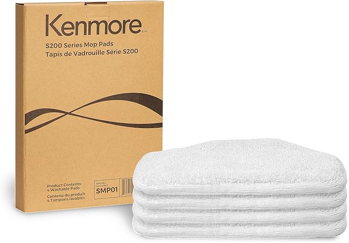 Kenmore SMP01 Microfiber &amp Washable Pads 4 pack for Kenmore SM2060 S200 Series Steam Mop for Floor Cleaning