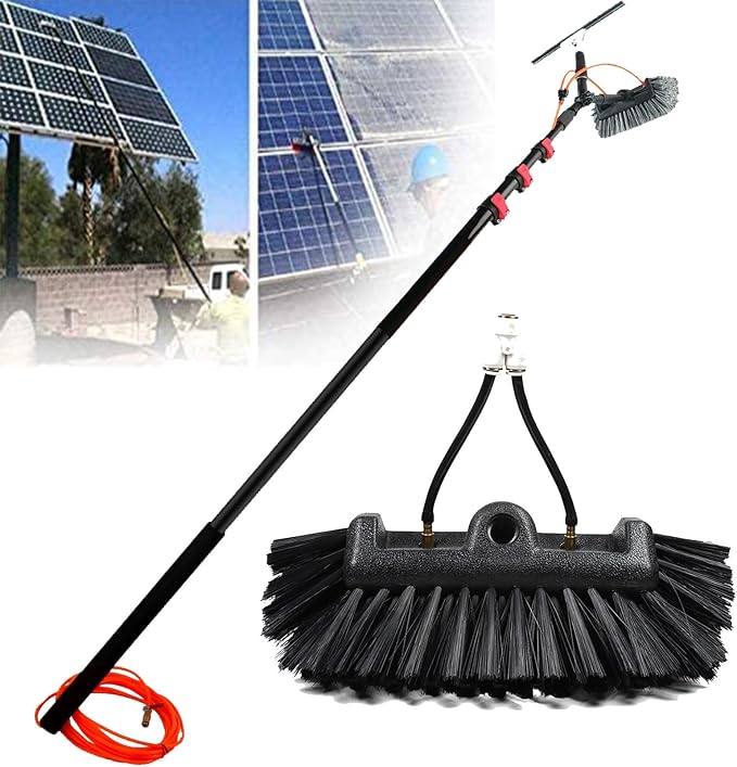 Extendable Window Cleaning Kit for Photovoltaic Panel Cleaningextendable Cleaner Roof Cleaning Kit for Cleaner Roof Photovoltaic Panel Cleaning35 cm Brush Head9M/30FT
