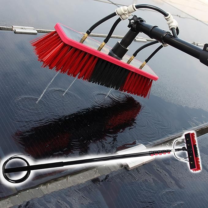 Window Cleaning Rod Water-Bearing Telescopic Rod Window Cleaner with Telescopic Handle for Window Glass Wall photovoltaic Panel Cleaning