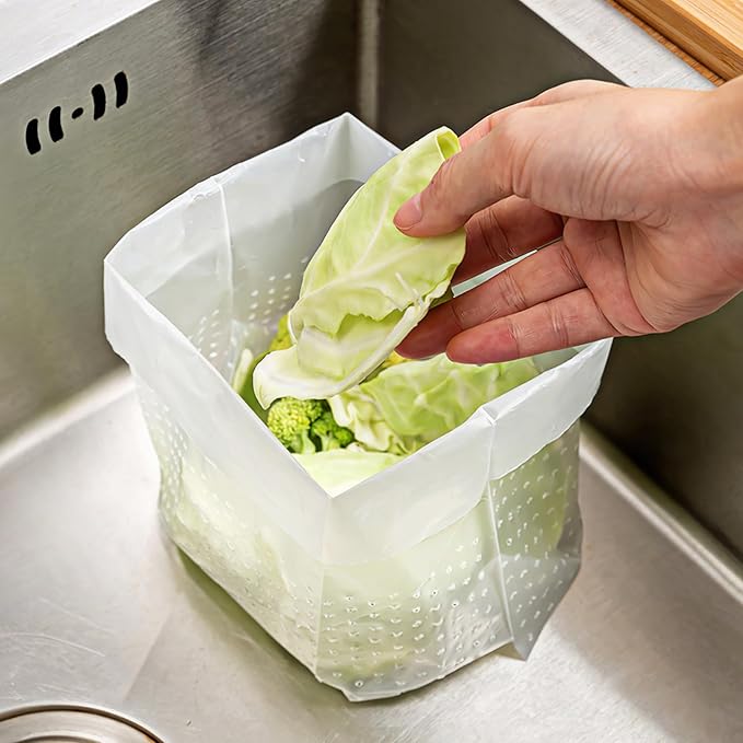 Standing Trash Bags 150 Pcs Kitchen Waste Bags Small Garbage Bin Liners for Bathroom Office Daily Use