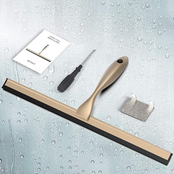 Stainless Steel Squeegee for Shower Doors All-Purpose Shower Squeegee for Bathroom Window and Car Glass 14 Inches