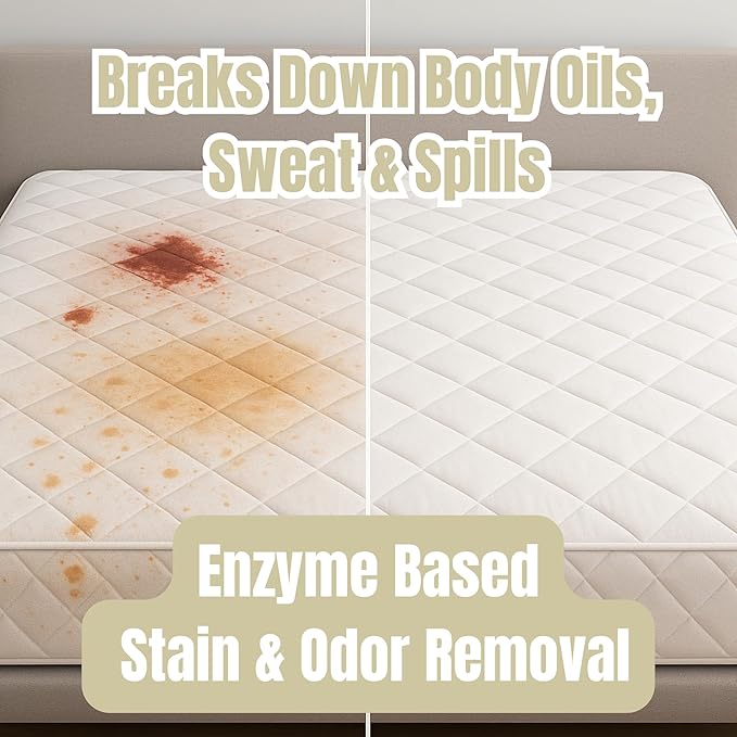 Geode Mattress Cleaner &amp Deodorizer – Natural Enzyme Formula for Stain &amp Odor Removal Sweet Lavender Aroma Eco-Friendly &amp Non-Toxic Safe for All Fabrics (32fl oz)