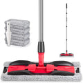 Microfiber Mops for Hardwood Floor Cleaning: MEXERRIS Flat Floor Mop with 4 Washable Pads 59 Adjustable Handle - Dust Dry Mops for Kitchen Bathroom Tile Laminate Wood Vinyl - Home Commercial Mop