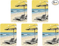 5PCS Car Air Freshener Hanging Personalized Double Sided Summer Beach Car Fresheners Long Lasting New Cars Scents Cute Automotive Freshies for Closets Drawers (tea)