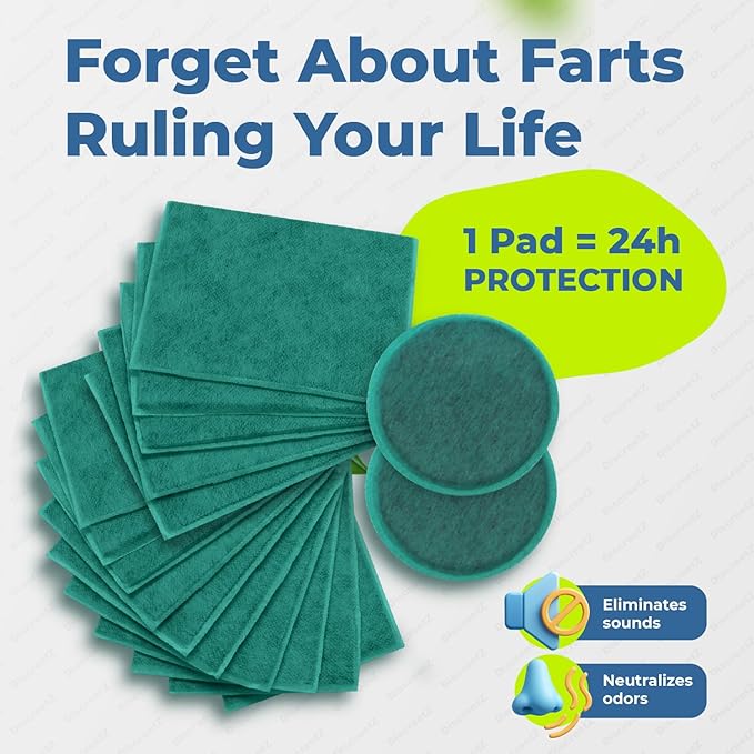 Odor Eliminator for Strong Smell No Toxic Spray. Men &amp Women’s Charcoal Odor Absorber Flatulence Underwear Help. Gas Relief for Adults. Flatulence Pads Silence &amp Stop Odor Up to 100%. Discre