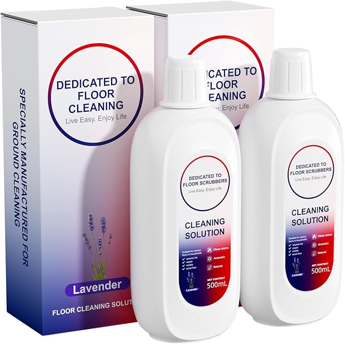 Floor Cleaning Solution Compatible With Tineco Deep Cleans for Multiple Hard Floors Suitable With All Robot Vacuums with Mopping and Cordless Wet/Dry Vacuum Mop Cleaner (New Lavender 2 Bottle)