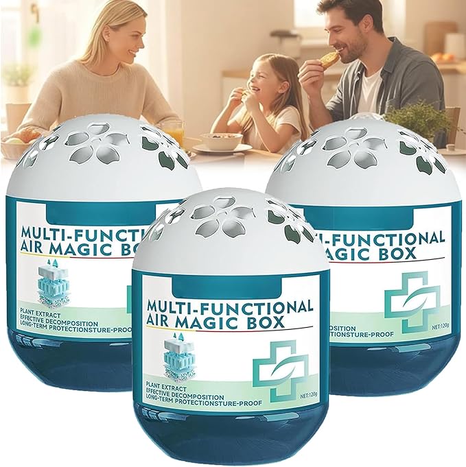 Indoor Air Purification Dust Removal Magic Box 120g Household-Multifunctional Air Magic Box Cleaner Fragrance Long-Lasting Airs Freshener Egg Air Purifier for Any Room (3Pcs)