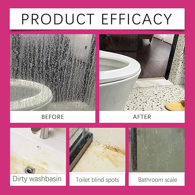 Quatrel Gefanly Bathroom Cleaner Gefanly Powerful Pink Bathroom Cleaner Spray All Purpose Bathrooms Descaler Foam Cleaners Gentle Formula for Tub Floor TileShowersBathtubs Glass Surfaces