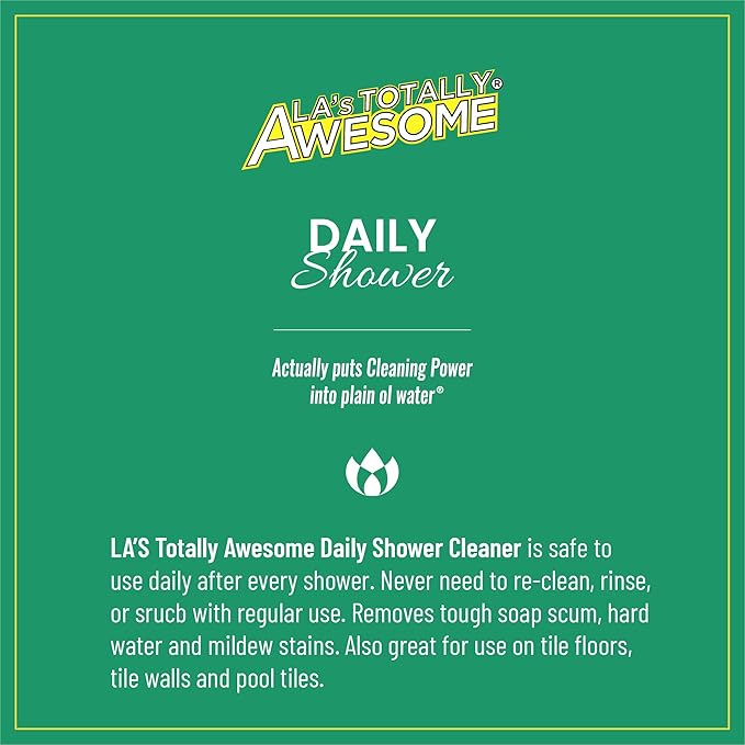 La's Totally Awesome All Purpose Cleaner 64 oz Mega Cleaner + Shower Cleaner Plant-Derived Spray 32oz (Pack of 3)