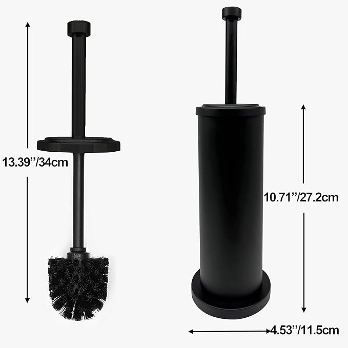Matte Black Toilet Bowl Brush with Holder Durable Bathroom Cleaning Tool Modern Design for Easy Toilet Maintenance Bathroom Cleaner Brush for Efficient Cleaning and Hygiene