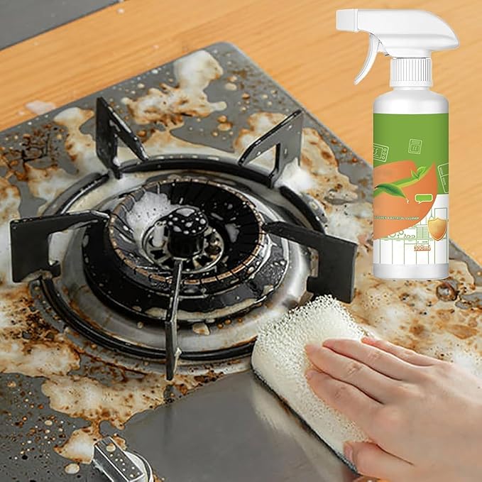 Fly Cleaner Stain Remover Spray for Household Appliances Natural Enzyme Formula Kitchen Multi-purpose Cleaner Spray Kitchen Oil Stains Cleaner for Oven Stove Sink Range Hood (2PCS)