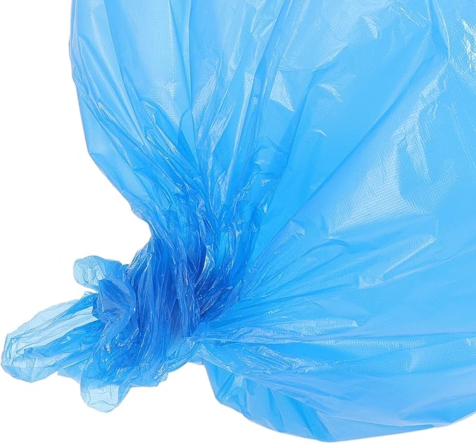 50pcs Heavy-duty Tear-resistant Trash Bags 80x100cm Blue Flat-top Plastic Garbage Bags for Kitchen Office Hotel Commercial Use