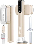 Steamer for Clothes Portable Handheld Garment Steamer15s Fast Heat-up100ml180ml TankSteamer Ironing Gloves35 Minutes of Continuous Ironing for Travel and Home (Pale Gold)