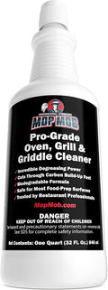 Commercial Grill and Oven Cleaner 32Oz Concentrate 1pk. Heavy-Duty Fast-Acting Degreaser Solution Removes Carbon Grime Burnt Food and Oil for Griddles Fryer Baskets and Kitchen Cooking Surfaces.