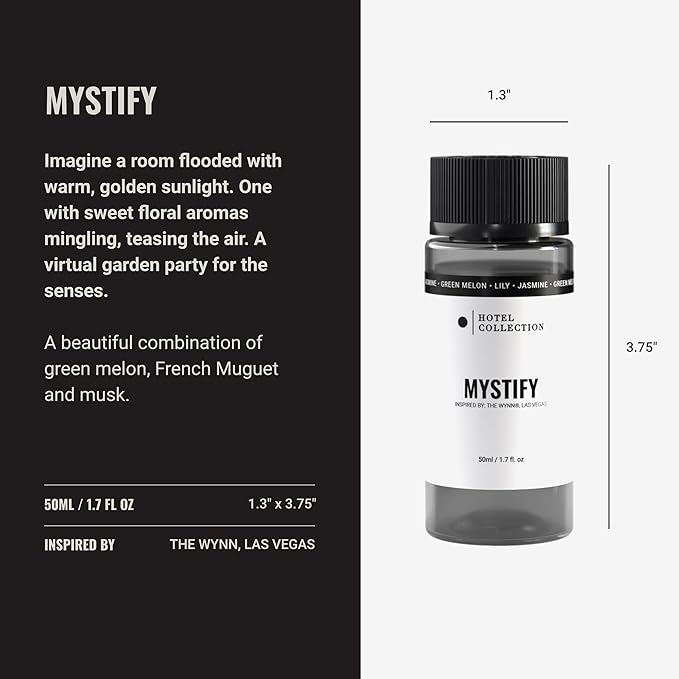 Hotel Collection Diffuser Oil - Mystify - Aromatherapy Essential Fragrance Oil - Jasmine Green Melon Lily - 50mL 1.7 Fl oz