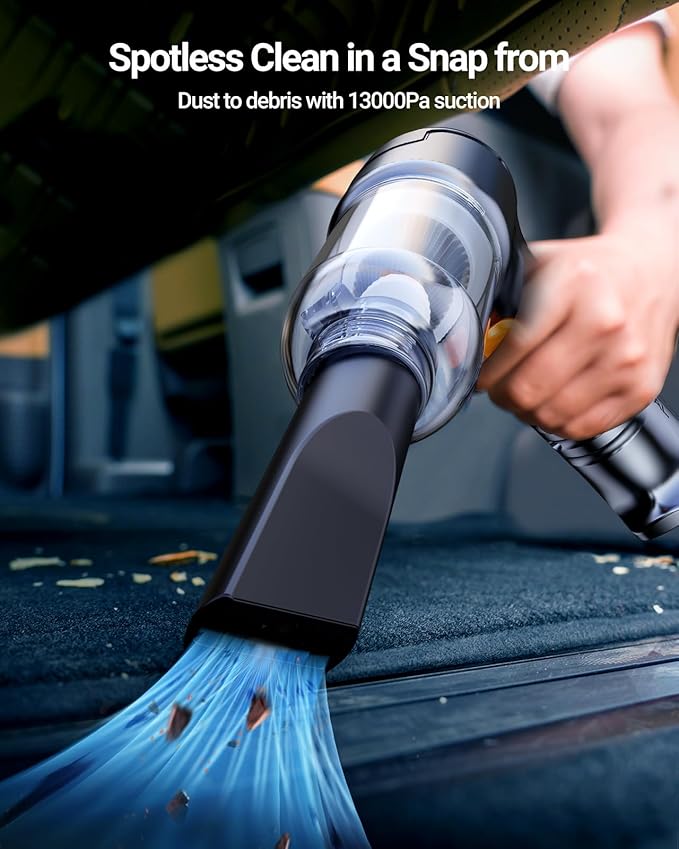 SEALIGHT Mini Car Vacuum Portable Cordless With 13000pa High Power Suction Lightweight and Compact Handheld Cleaner for Car &amp Home