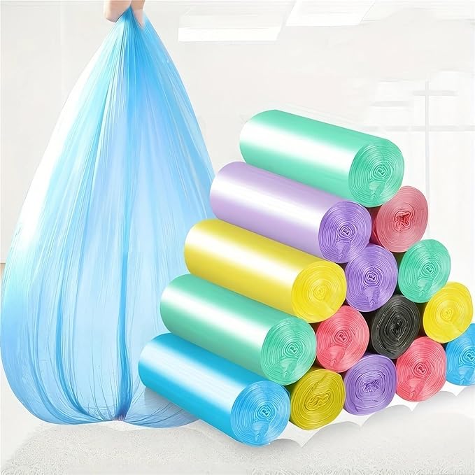 300 PCS Pack Heavy-Duty Blue Trash Bags – Extra Thick Leak &amp Tear-Proof For Household Kitchen Cleanup