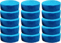 15 Pcs Toilet Bowl Cleaner Tablets Blue Automatic Odor Control Long-Lasting Individually Wrapped Bathroom Hygiene