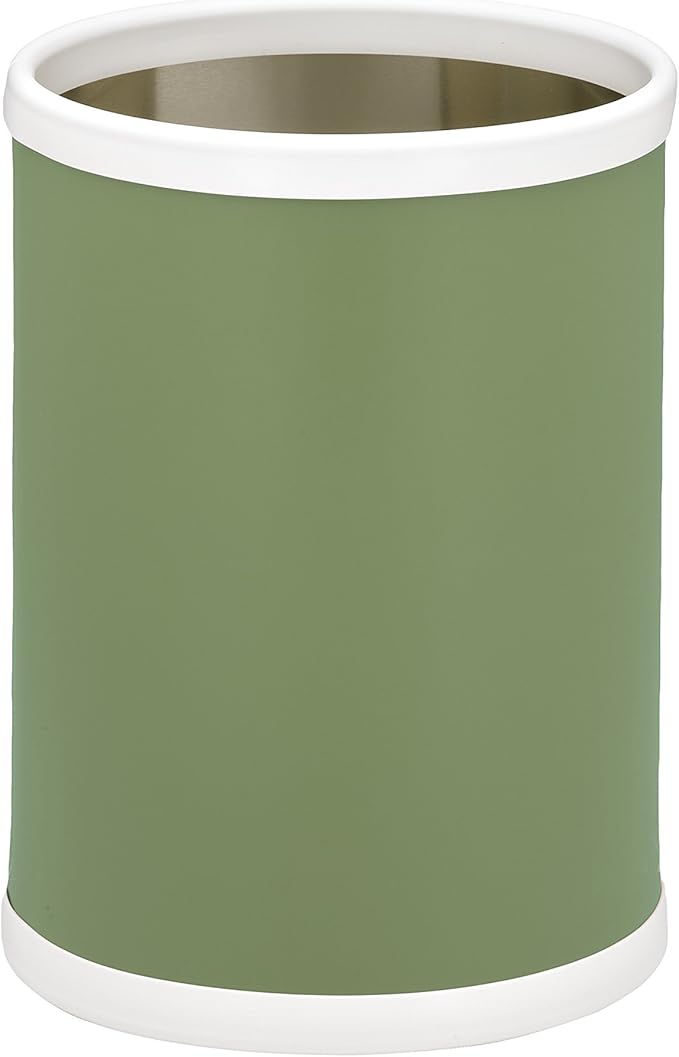 Kraftware Fun Colors Round Wastebasket 11” Mist Green