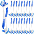 LemonRoad 20 Pcs Kitchen Scrub Brush Bulk with 2 Sided Stiff Bristles Dish Washing Scrubber Vegetable Brush Anti Slip Handle Washing Cleaning Dish Scrubber for Housekeeping Pots Pans Kitchen Sink