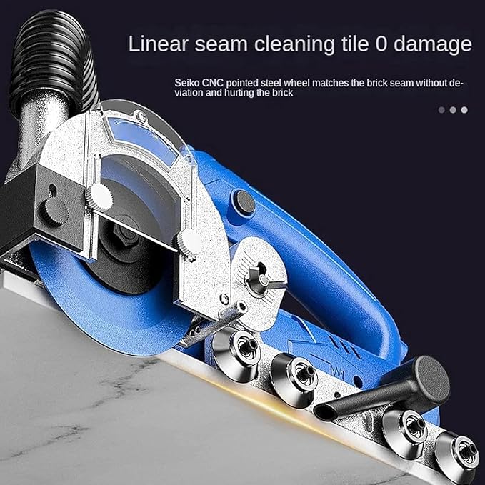Industrial Electric Tile Crack Cleaner + Grout Removal Machine + 1200W Powerful Motor + Old Grout &amp Cement Removal + Commercial &amp Household Tile Renovation Projects 3*sawblade