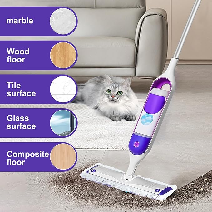5X Cleaning Power Mop Pads Compatible with Swiffer PowerMop Disposable Mopping Pad Refills for Cleaning Multi-Surface Wood Floor Replacement Pads