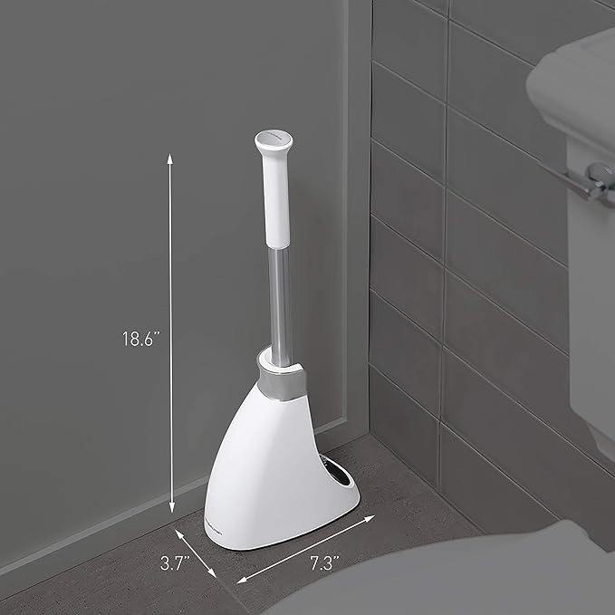 simplehuman Plunger and Toilet Brush Bundle White