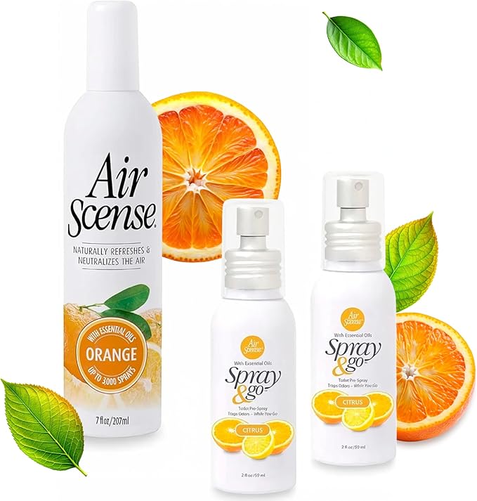 Air Scense Essential Oil Air Freshener Non-Aerosol 7 Ounce 3 Pack (Very Citrusy Bundle)