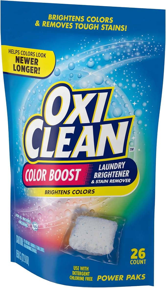 OxiClean Color Boost Laundry Brightener and Stain Remover Power Paks 26 Count