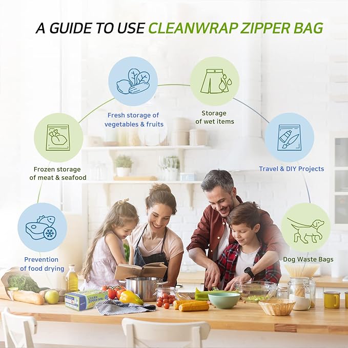 CleanWrap Complete Hygiene Solution - 1000 Pieces of Premium LDPE Disposable Gloves and 225 Zipper Bags
