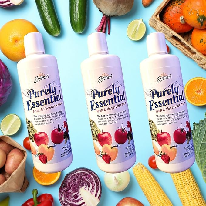 Purely Essential Fruit &amp Vegetable Wash Natural Produce Cleaner 16 Fl Oz