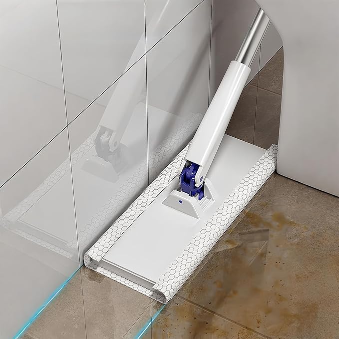 Dust Mop - Reusable Dry and Wet Use ScrubberDust Cleaner Flat Mopfor Kitchen Bathroom Tile Home Car Apartment Living Room Bedroom Glass Ceiling