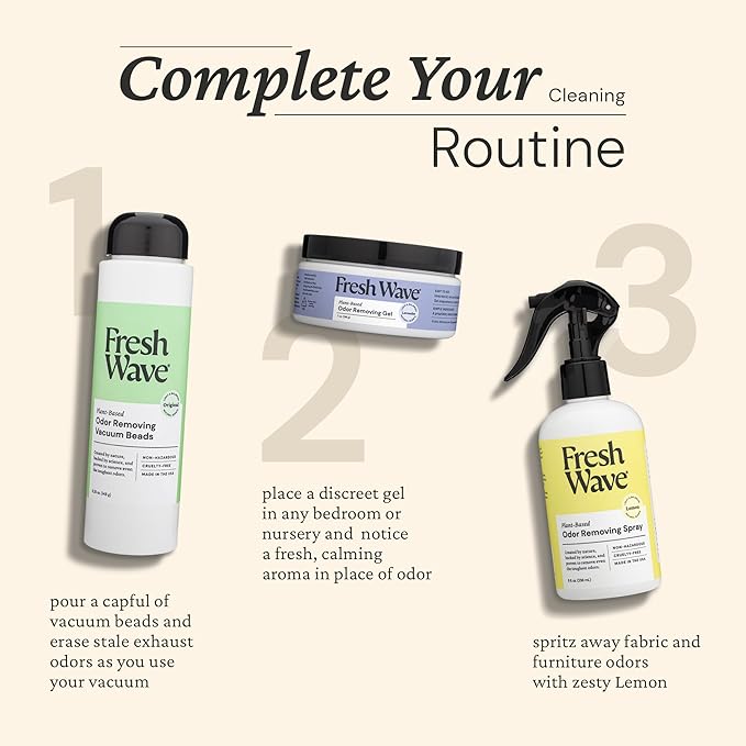 Fresh Wave Lemon Odor Removing Packs and Sprays Bundle: (2) 8 fl. oz. Sprays (1) 6ct Packs and Pod Combo