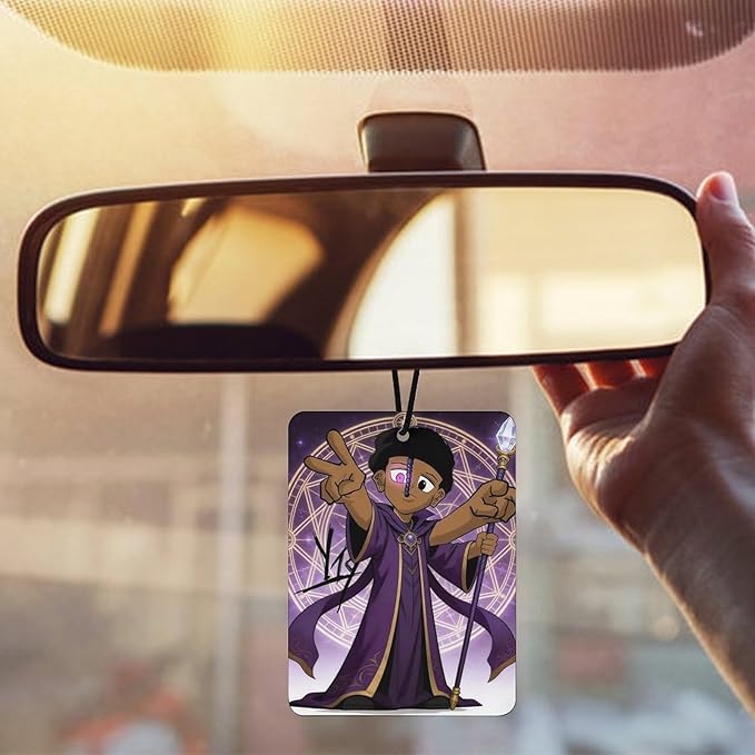 5PCS Car Air Freshener Hanging Personalized Double Sided Wizard Car Fresheners Long Lasting New Cars Scents Cute Automotive Freshies for Closets Drawers (tea)