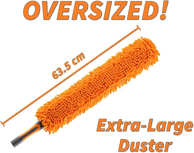 Flexible Ceiling Fan Cleaner Duster // Washable Fan Duster for High Ceiling // Fits All Extension Poles with Standard US Acme Thread // Best Flex-and-Stay Fan Blade Cleaner (Pole Sold Separately)