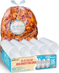 40-45 Gallon Lawn &amp Leaf Trash Bags 125 Count Heavy Duty Clear Plastic Recycling Bags Unscented