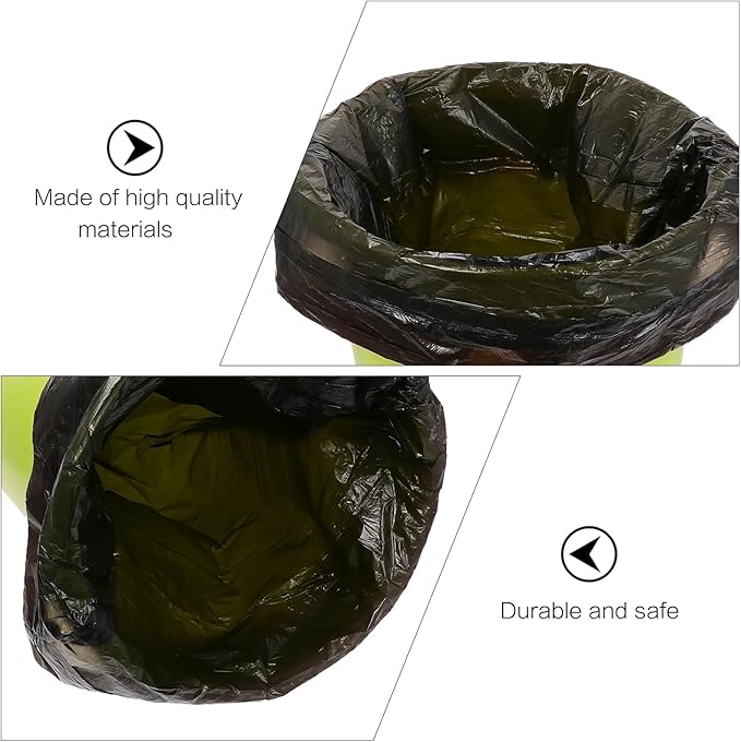 Disposable Drawstring Garbage Bags 10pcs 150pcs Black Plastic Trash Bags for Household Waste Organizer Thickened Disposable Trash for Kitchen and Bathroom Use