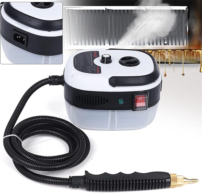 Handheld Steam Cleaner 2500W High-Pressure Steam Cleaner Machine Kit 3-5bar w/Extension Hose High Pressure Portable Compact Dirt Remove for Home Car Kitchen Windows