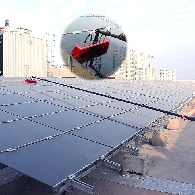 Window Cleaning Pole Water Fed Telescopic Brush Extendable Cleaner Conservatory Roof for Solar Photovoltaic Panel CleaningTrucks Windows Washing30FT 9M