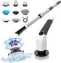 Electric Spin Scrubber 2025 New Cordless Shower Cleaning Brush with 8 Replaceable Brush Heads 3 Adjustable Speeds and Adjustable Extension Handle for Bathroom Floor Tile