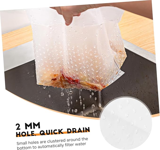 150 Pcs Self Standing Kitchen Sink Trash Bags with Hollow Design for Bathroom Bedroom Material Waste Garbage Liners for Food Soup Filtering and Daily Replacement