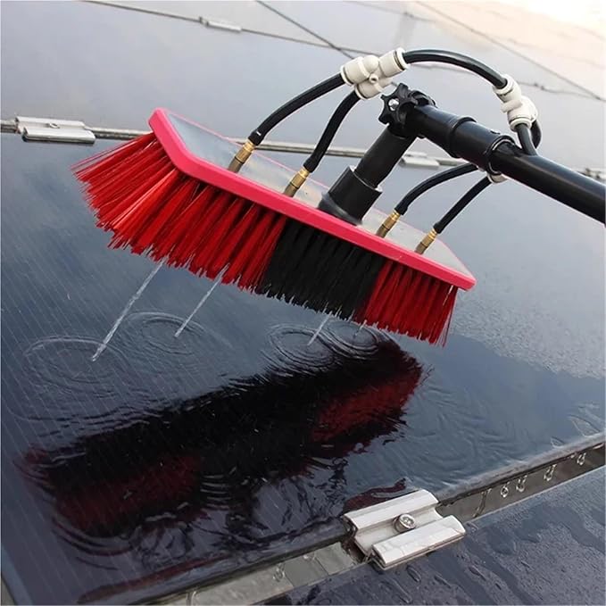 Solar Panel Cleaning Brush Window Cleaning Pole Water Supply Brush Kit 10.8m Telescopic Solar Panel ToolWater Fed Pole