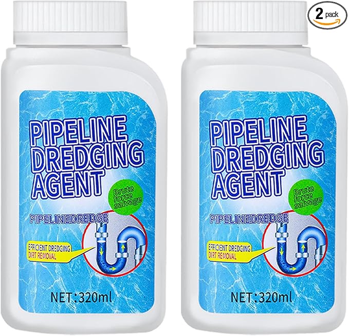 2pcs Drain Clog Remover Pipeline Dredging Agent Powerful Quick Cleaning Drain Toilet Cleaner Tool Unclog Toilet Clog And Kitchen Sink Pipe Unblocker Powder